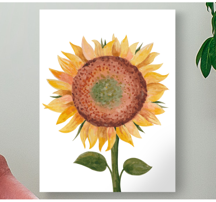 Flowers canvas sunflower artwork - TenStickers