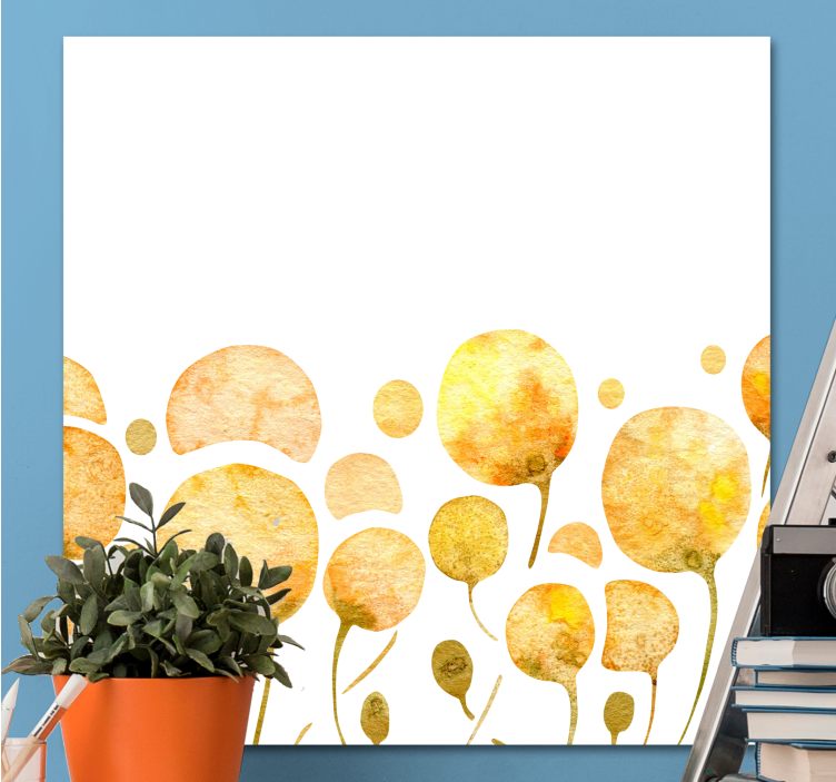 Flowers canvas sunny floral blossoms - TenStickers
