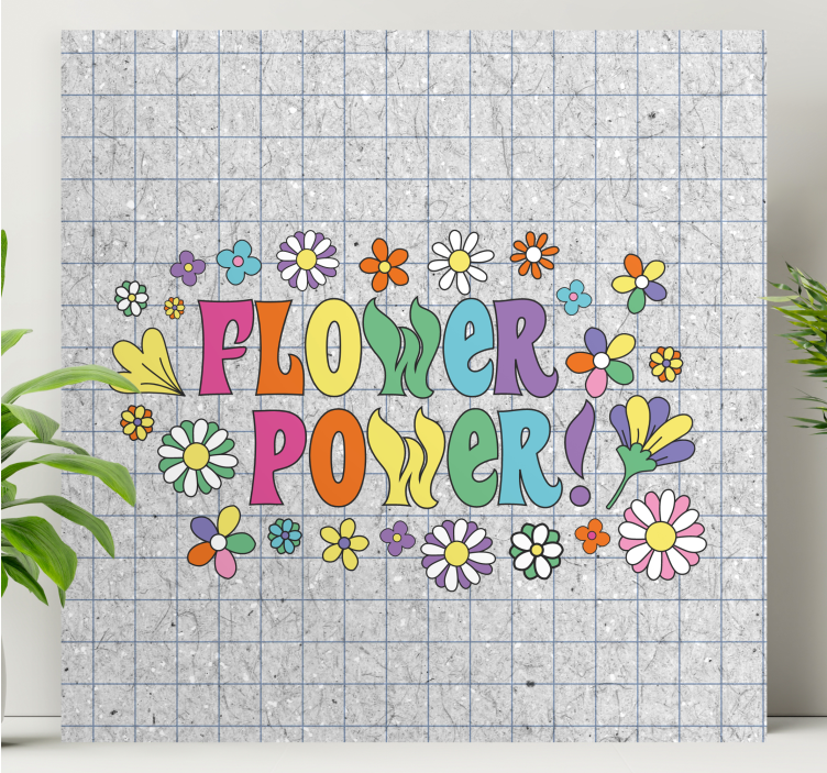 Flowers canvas with floral energy design - TenStickers