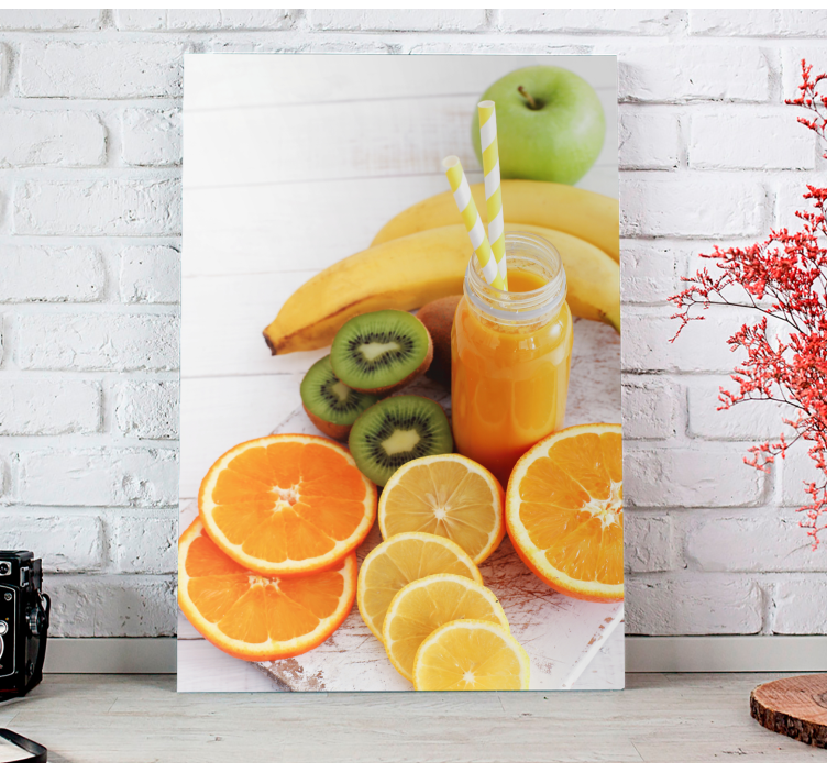 Fruit canvas wall art fresh citrus medley - TenStickers
