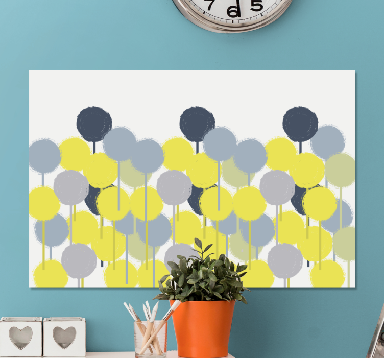 Geometric canvas circular pattern design - TenStickers