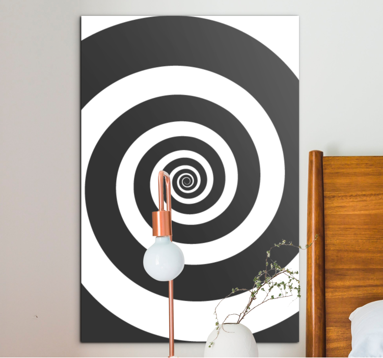 Geometric canvas spiral design - TenStickers