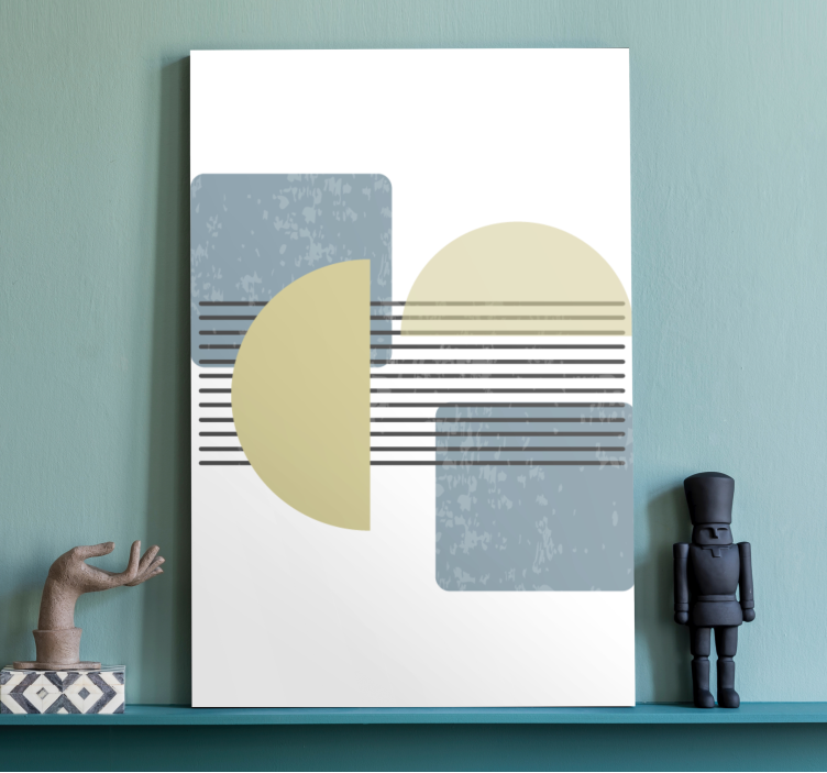 Geometric canvas with abstract circular shapes - TenStickers