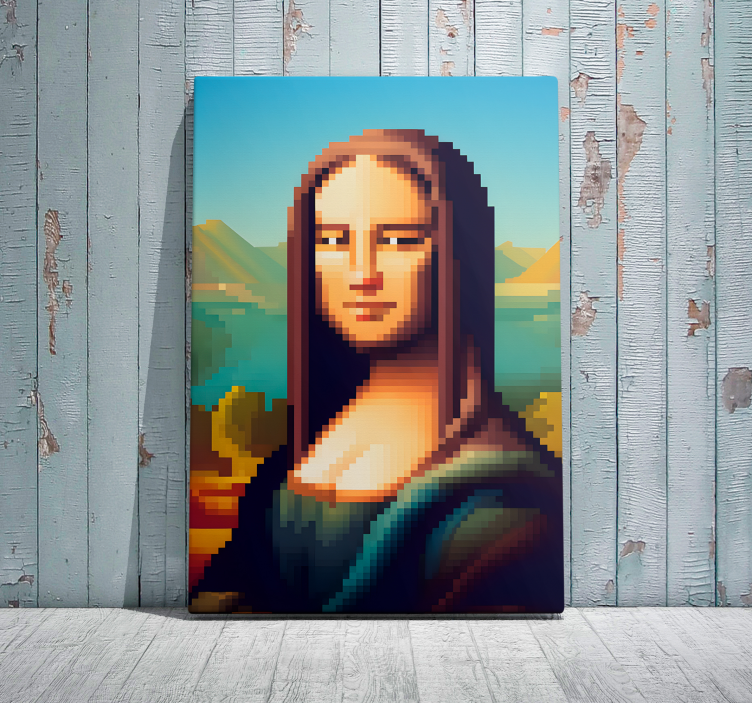 Gioconda pixel art canvas  - TenStickers