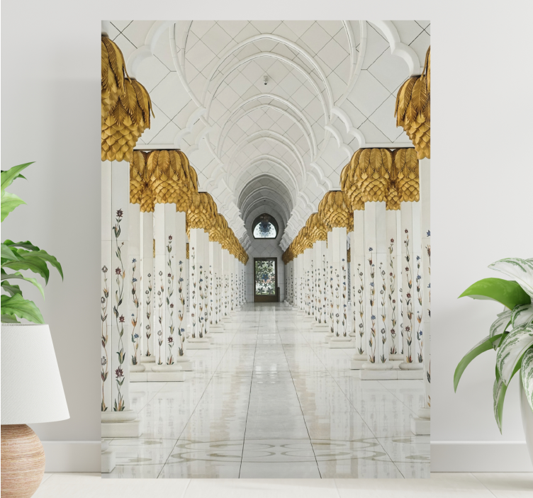 Golden Arabian archs 3D canvas prints - TenStickers