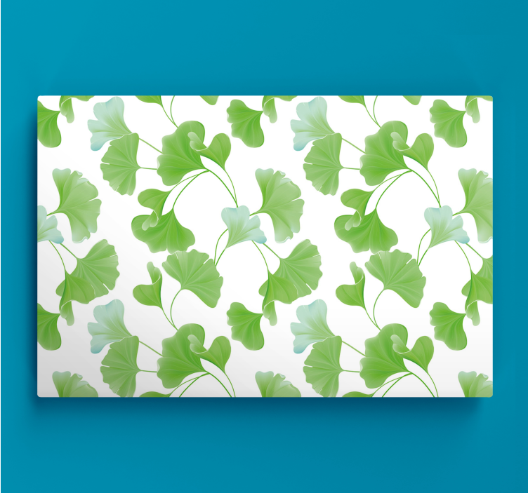 Green Ginkgo Leaves modern canvas - TenStickers