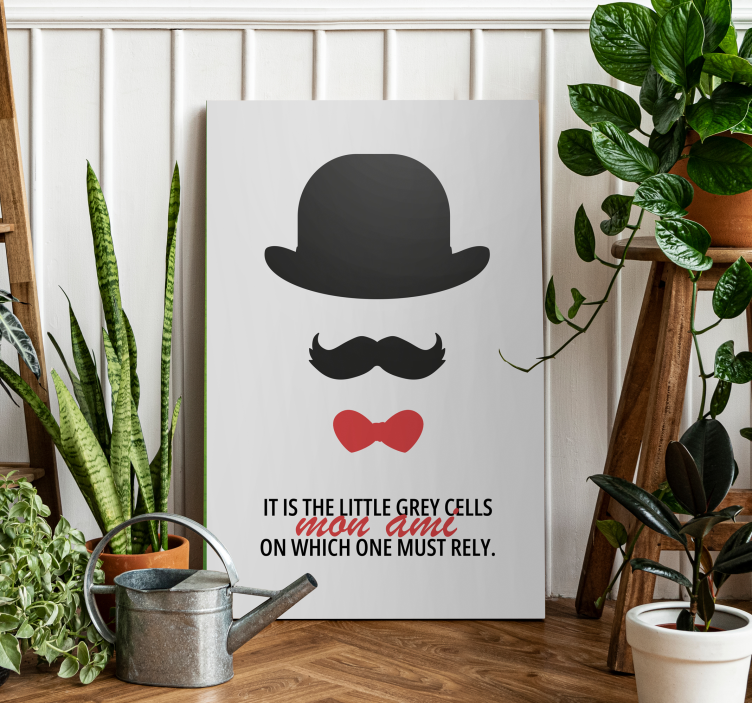 Hercule Poirot Text character canvas prints - TenStickers