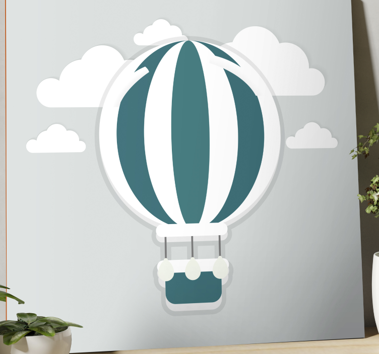 Hot Air Balloon childrens wall art canvas - TenStickers