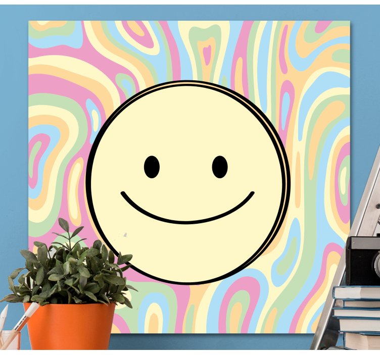 Inspirational wall art smiling face design - TenStickers