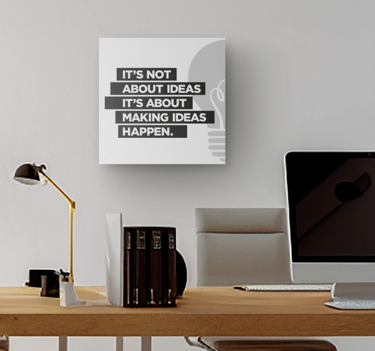 Word idea with light bulbs inspirational art - TenStickers
