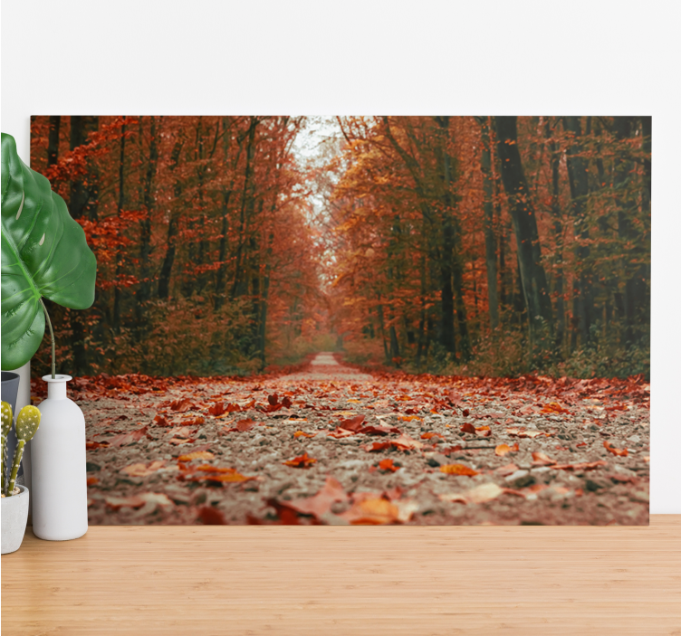 Landscape canvas autumn path - TenStickers