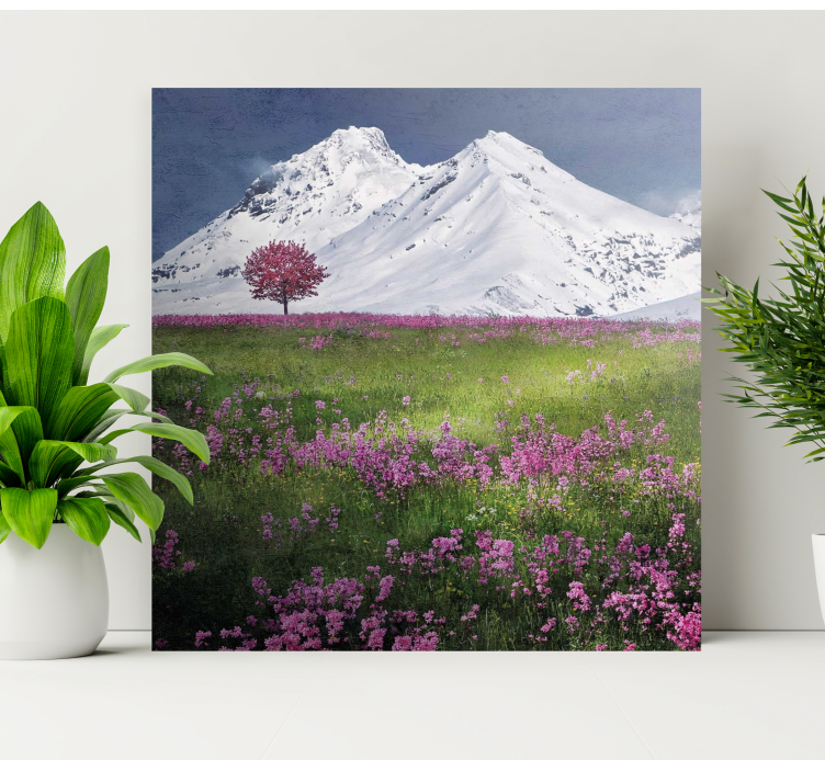Landscape canvas mountain meadow calm - TenStickers