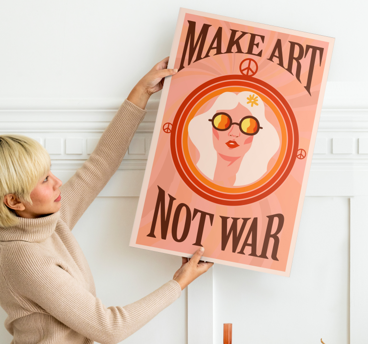 Make art not war wall art quote prints - TenStickers