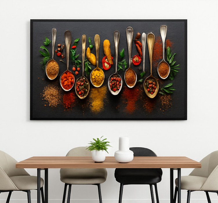 Modern spices kitchen canvas print - TenStickers