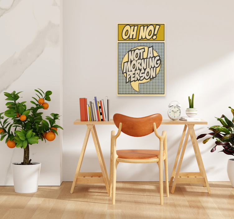 Not a morning person Canvas - TenStickers