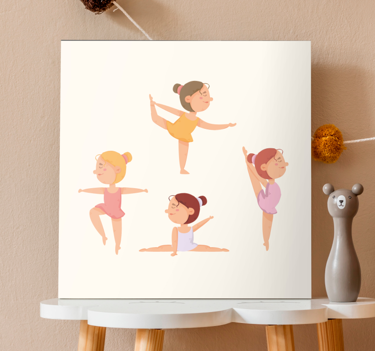 Nursery canvas of dancing ballerinas - TenStickers