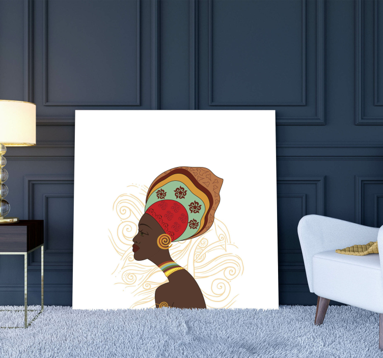 People canvas elegant african silhouette - TenStickers
