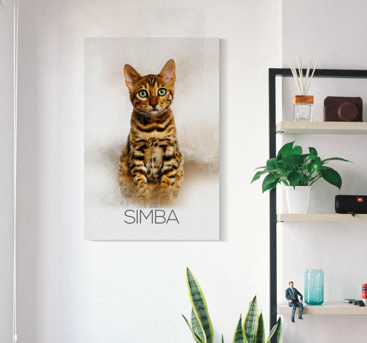 Pet portrait customised canvas print - TenStickers