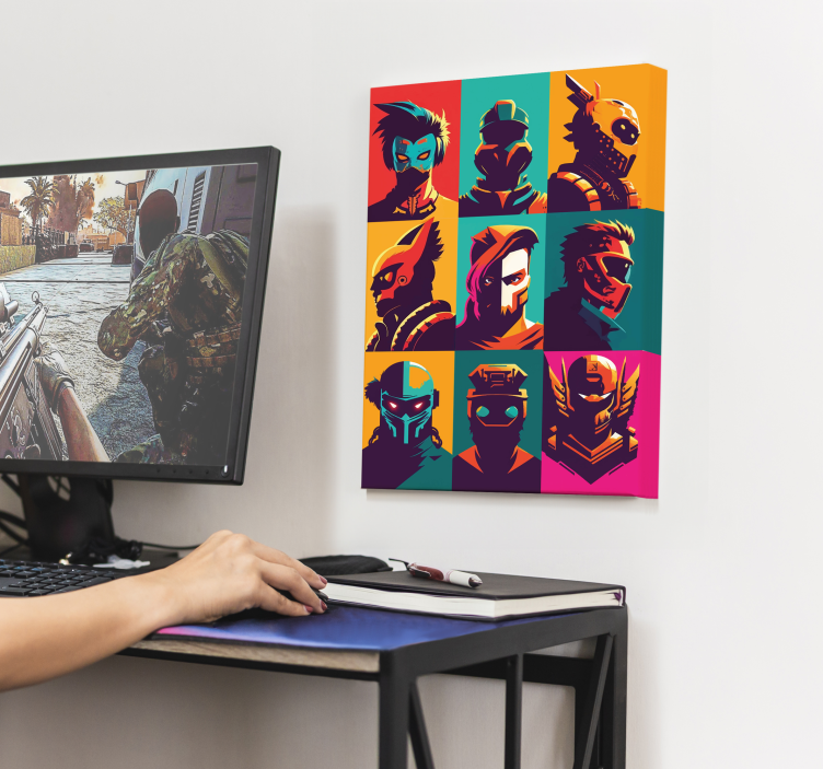 pop art epic characters video game canvas art - TenStickers
