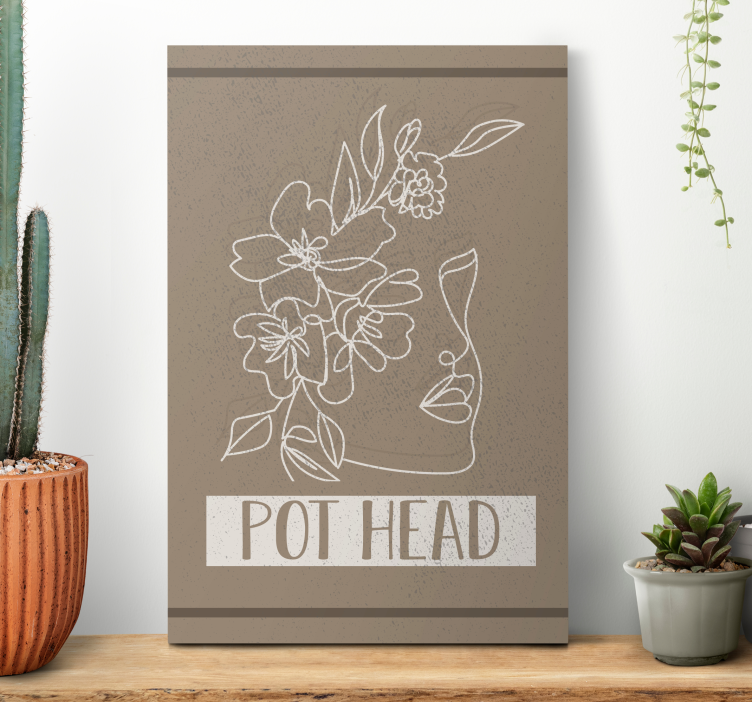 Pot Head Plant canvas prints - TenStickers
