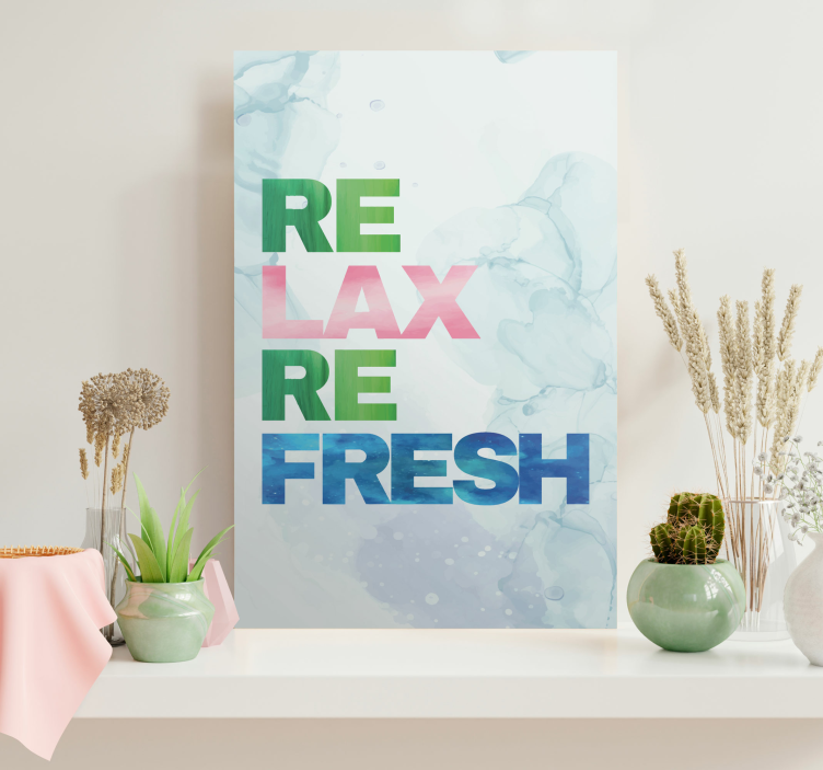Quote canvas for relaxation renewal motivation - TenStickers