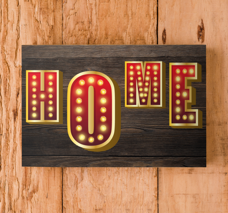Quote canvas home light sign - TenStickers