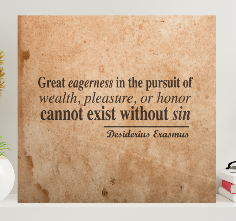 Quote canvas of eagerness and abundance - TenStickers