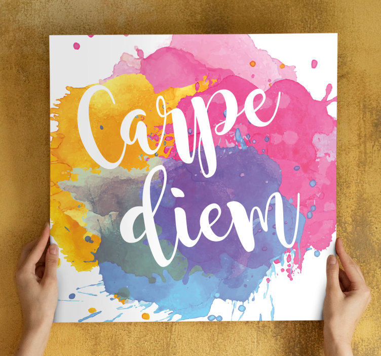 Quote canvas seize the day artwork - TenStickers
