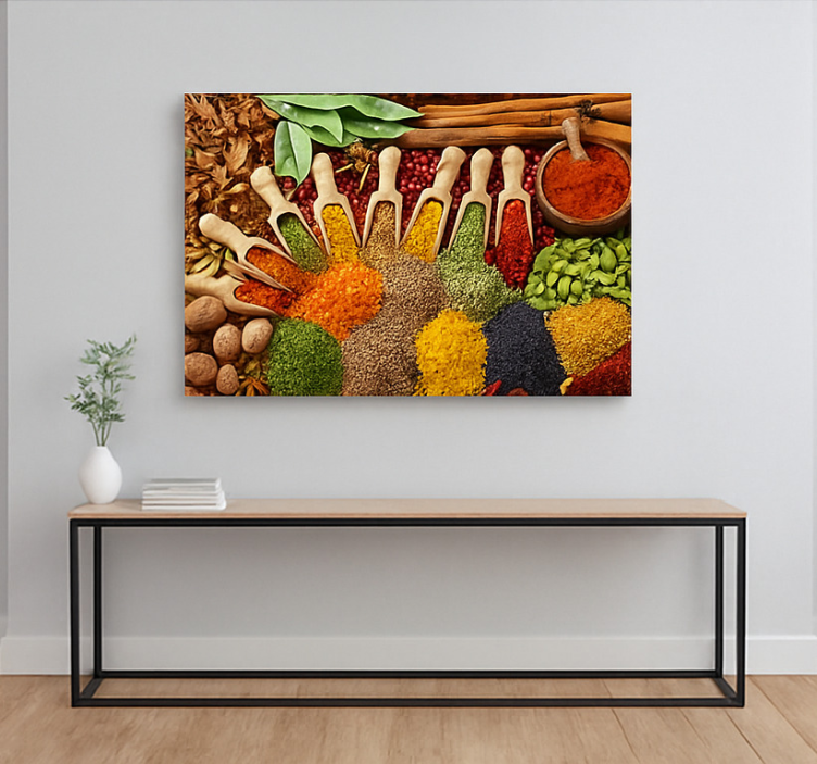 Realistic spices design kitchen canvas print - TenStickers