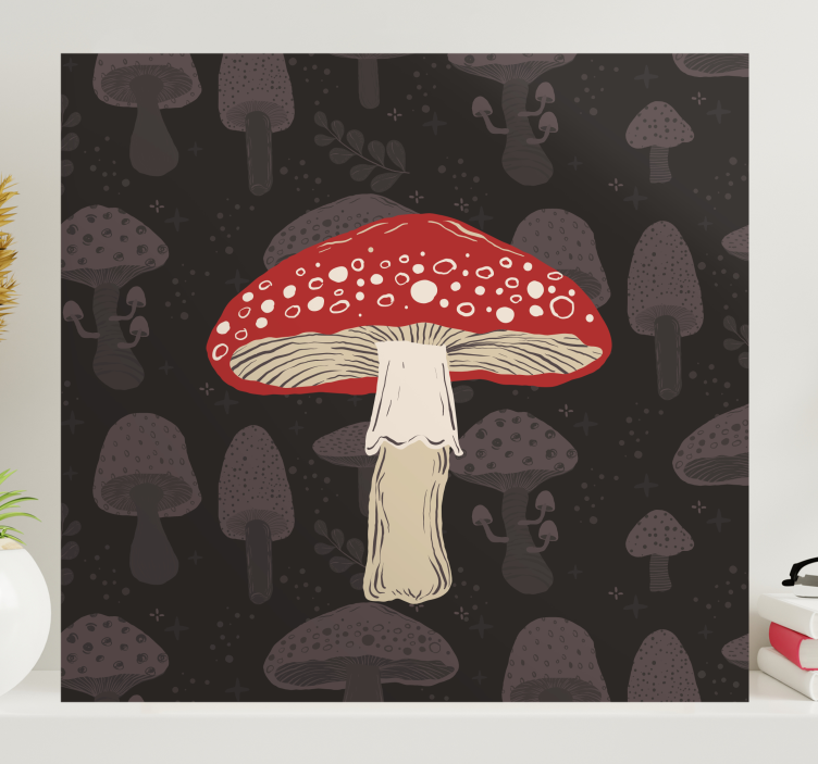 RED FLY AGARIC MUSHROOM Canvas - TenStickers