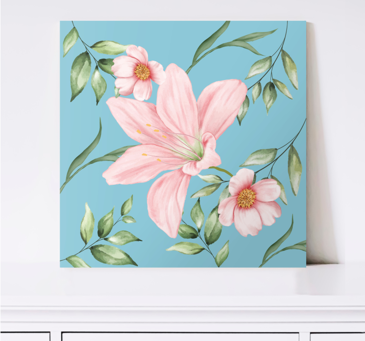 Romantic vintage decor  flower canvas - TenStickers