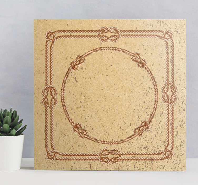 Rope Frame Embossment Canvas - TenStickers