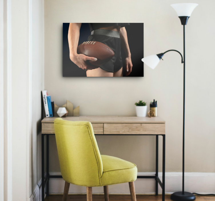 Rugby ball canvas photo print - TenStickers