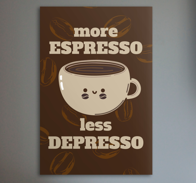 Rustic canvas wall art coffee is my love language - TenStickers