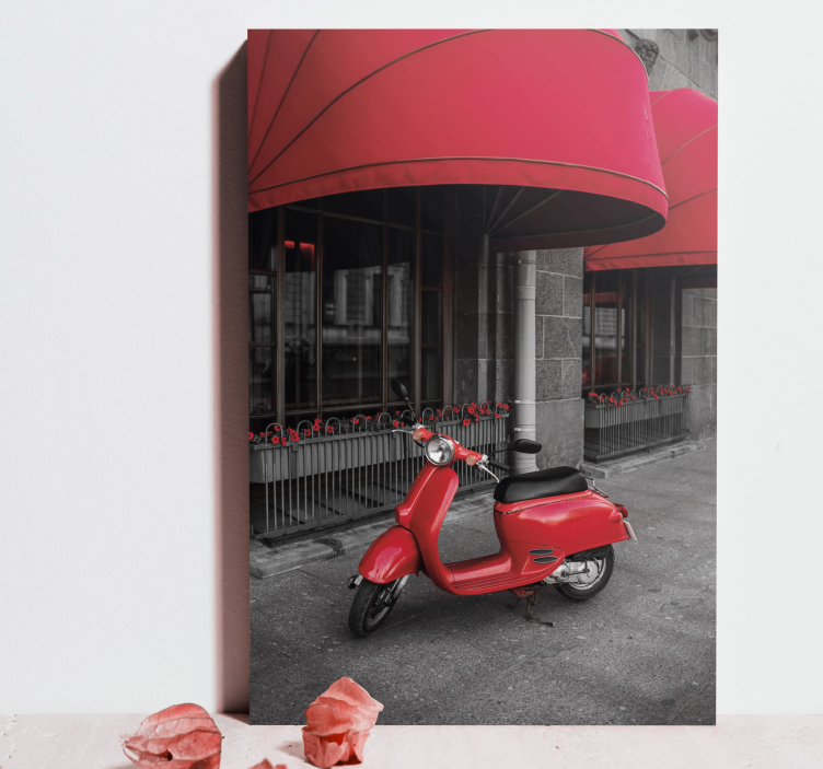 Selective Color Scooter Canvas - TenStickers
