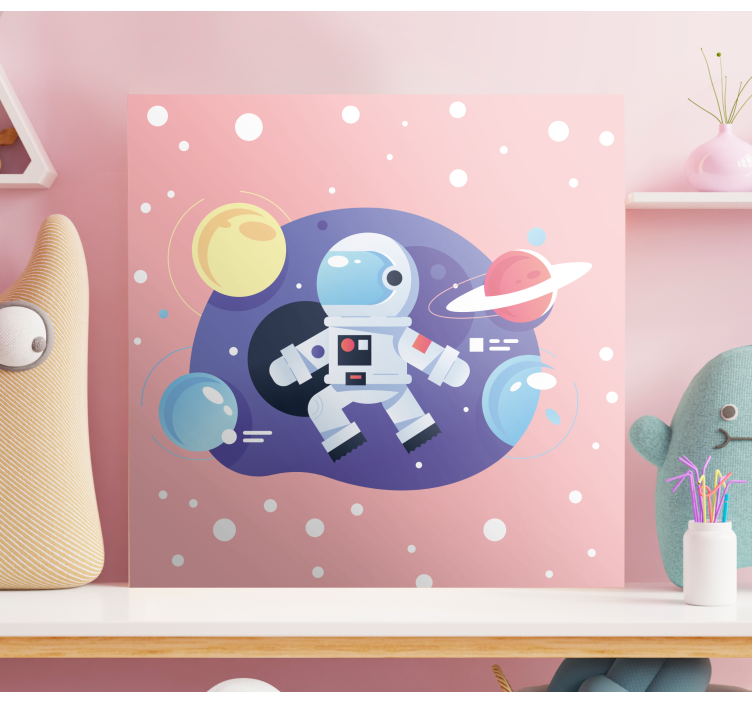 Space adventure explorer video game canvas art - TenStickers