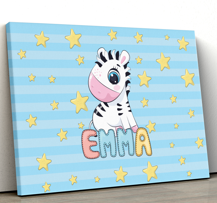 Stag canvas cute zebra figurine - TenStickers