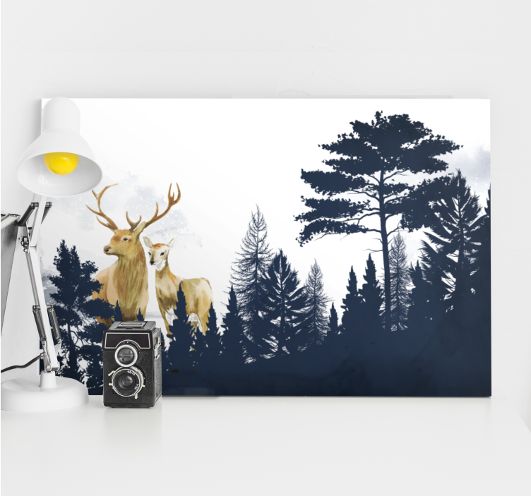 Stag canvas majestic stags - TenStickers