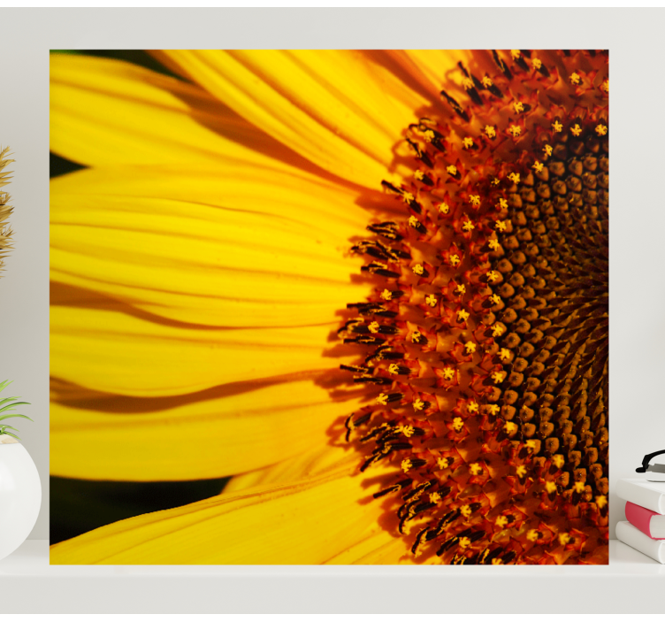 Sunflower petals detail flower canvas - TenStickers