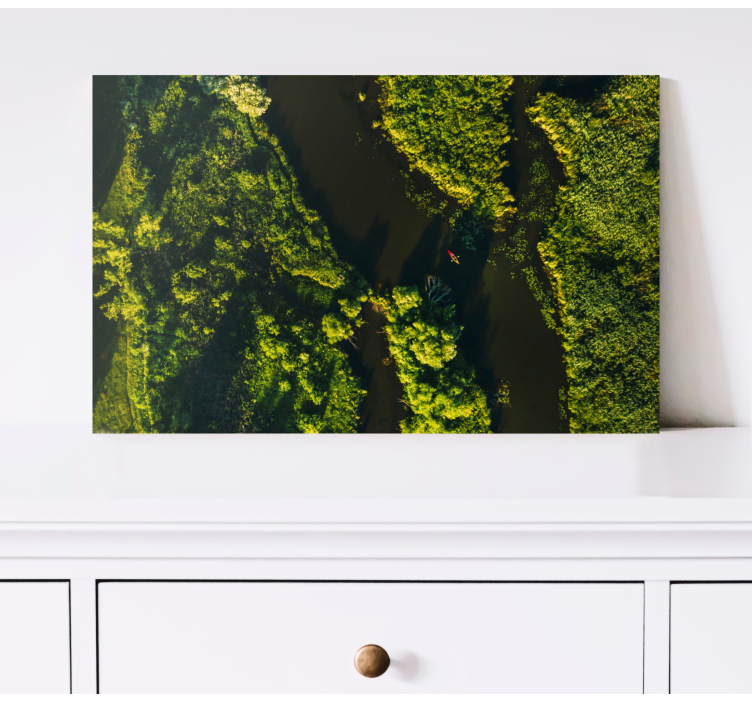 Tranquil river scenery landscape canvas - TenStickers