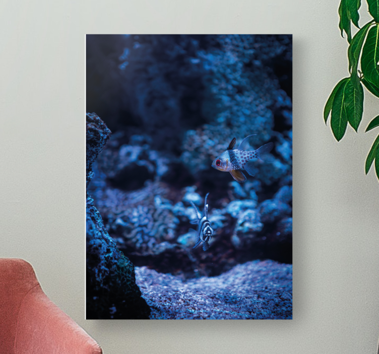 Underwater Scene fish canvas - TenStickers