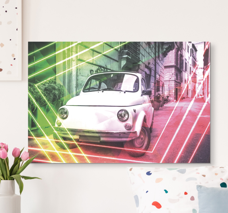 Urban Retro Vehicle abstract wall art - TenStickers