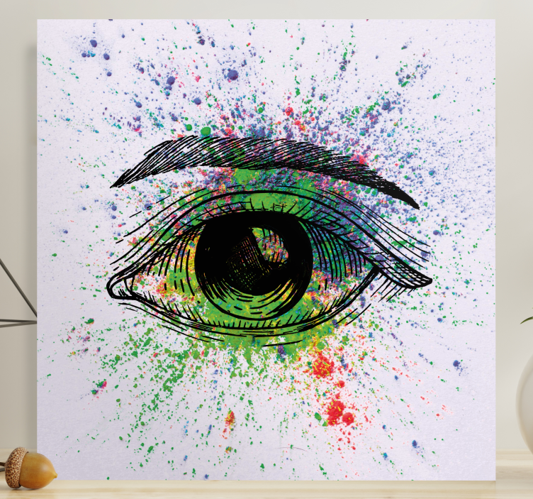 Vibrant eye splash abstract wall art - TenStickers