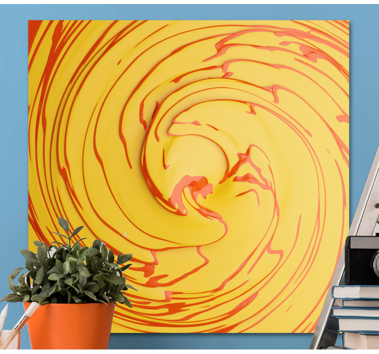 Vibrant spiraled motion abstract wall art - TenStickers
