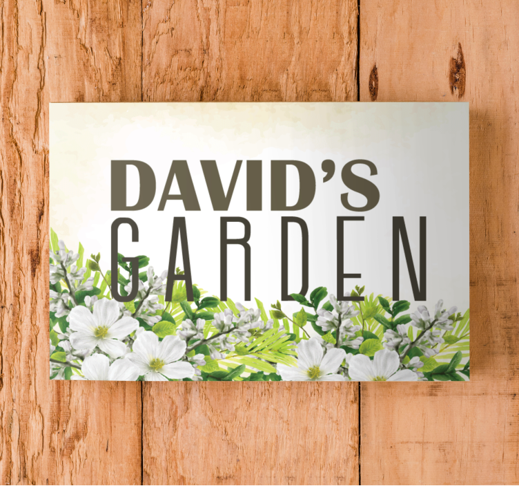 Vintage garden personalized canvas - TenStickers