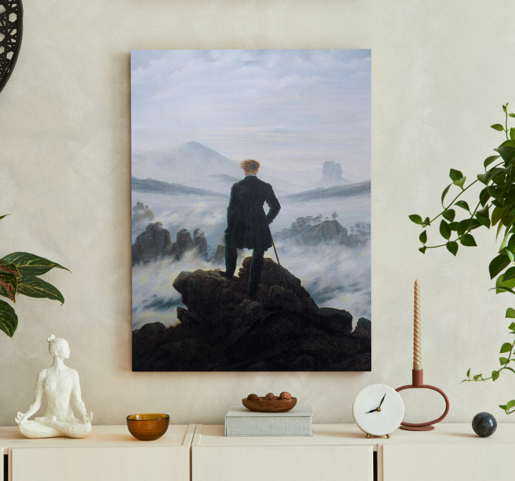 Wanderer above the Sea of Fog canvas art - TenStickers