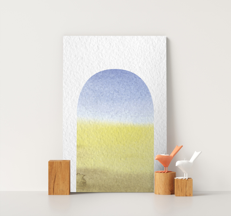 Watercolor arch geometric canvas - TenStickers