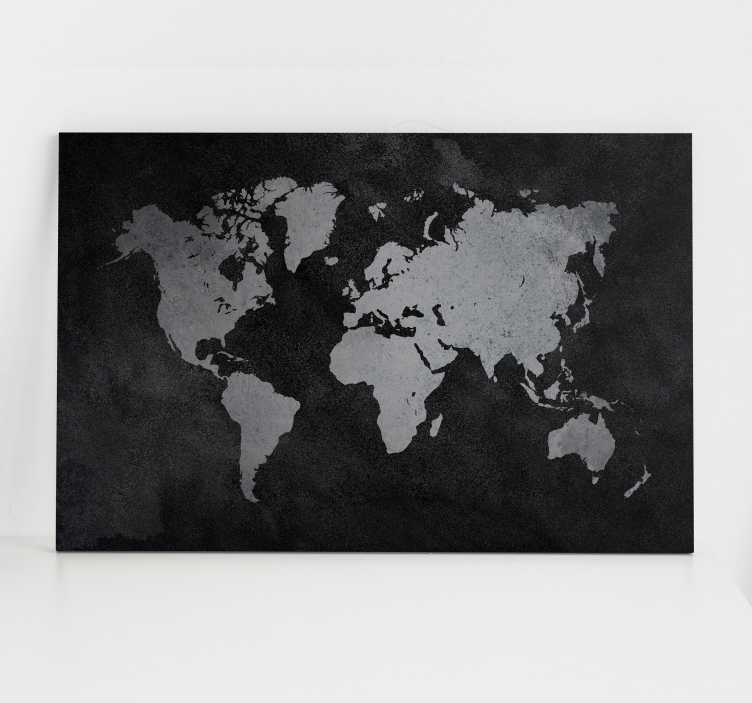 World map wall art contemporary world map design - TenStickers