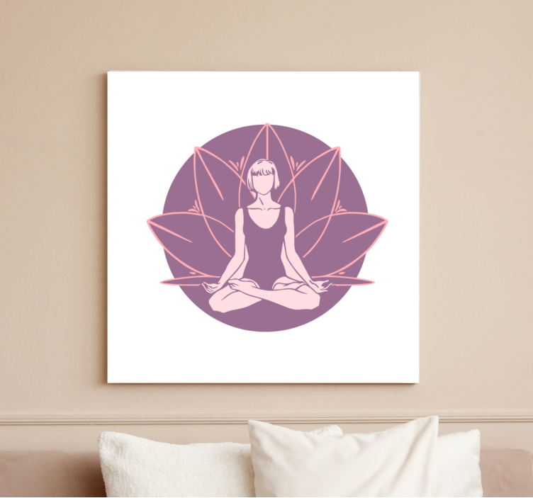 Zen canvas art serenity pose artwork - TenStickers