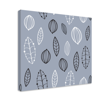 Nordic Leaf Pattern canvas art - TenStickers